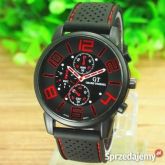 Casual Quartz Analog Silicone Aço Inoxidável Dial Sports WristWatch